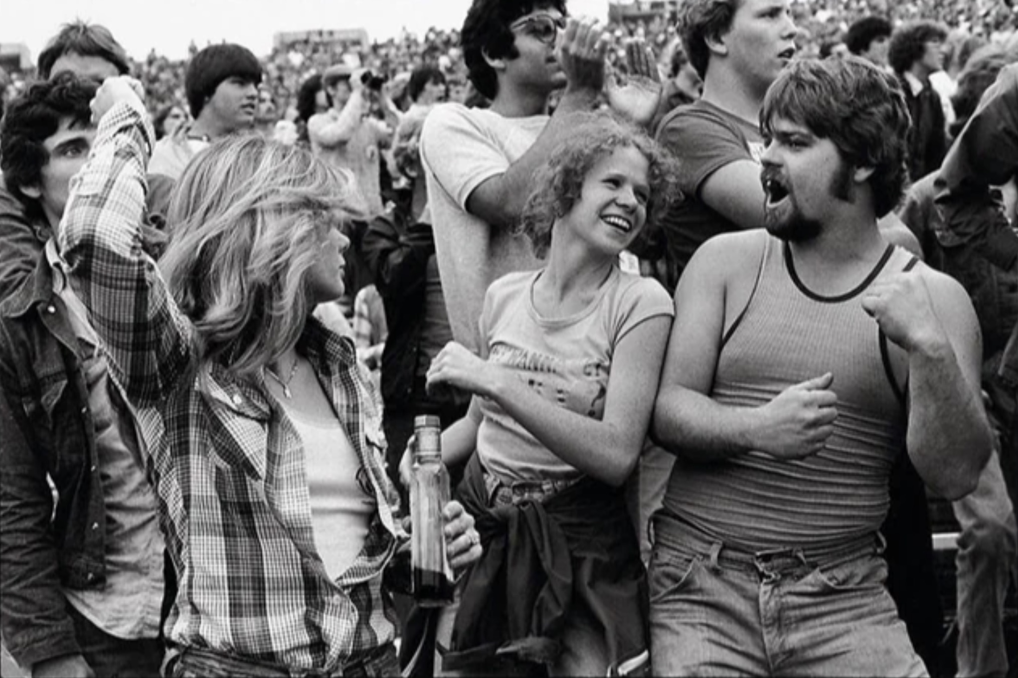 Music festival fun. Scenes from high school, Long Island, NY, 1970s. 